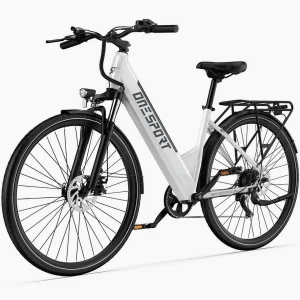 Onesport E-Bike Cityrad, 250W Motor, 100 km Reichweite, 7-Gang Shimano