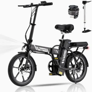EVERCROSS TECH EK5 E-Bike, 250W Motor, 3 Geschwindigkeitsmodi, 20-45 km Reichweite