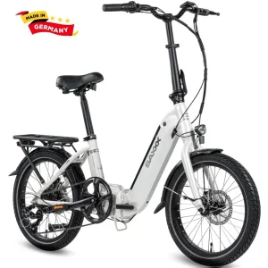 SAXXX E-Bike Klapprad, 410Wh, max. 100 km, 24 kg, für Damen & Herren