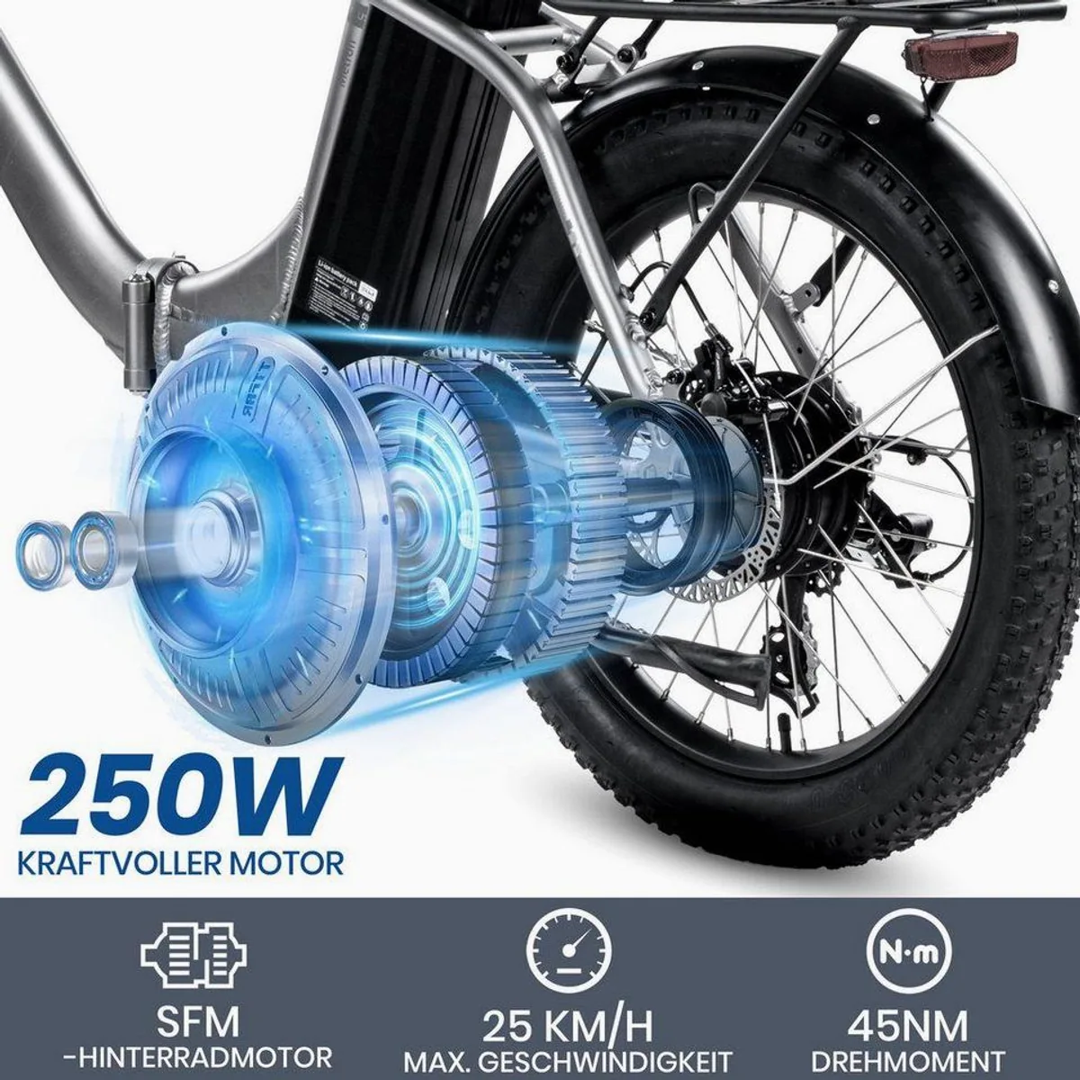 SAXXX E-Bike Klapprad, 468Wh Akku, 100 km Reichweite, klappbar — изображение 2