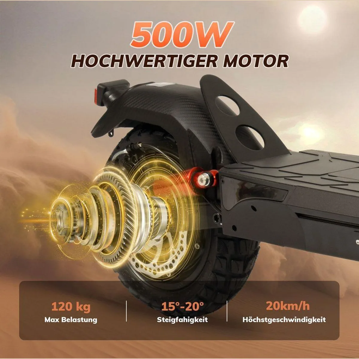 Leawin E-Scooter T4, klappbar, 60 km Reichweite, 500W Motor — изображение 2