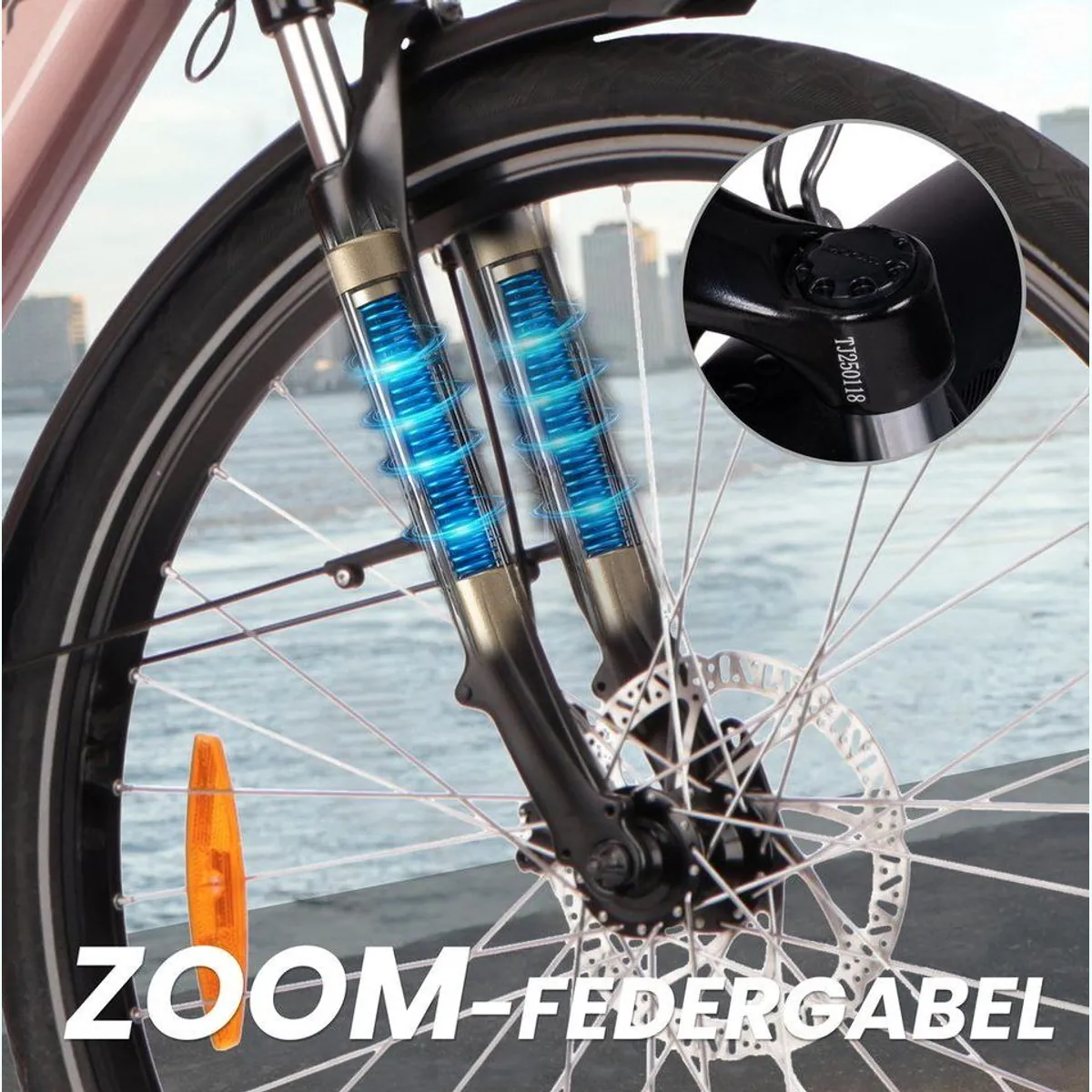 SAXXX E-Bike Cityrad, 250W Motor, 468Wh Akku, 100km Reichweite — изображение 2