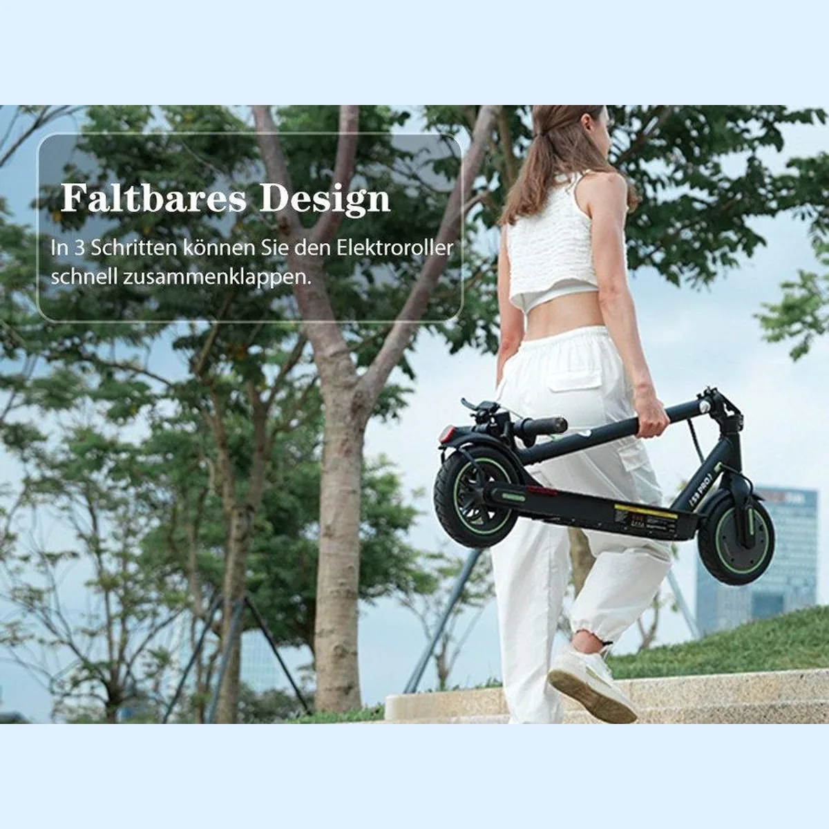 iSinwheel E-Scooter, Straßenzulassung, 400W Motor, 30 km Reichweite — изображение 2