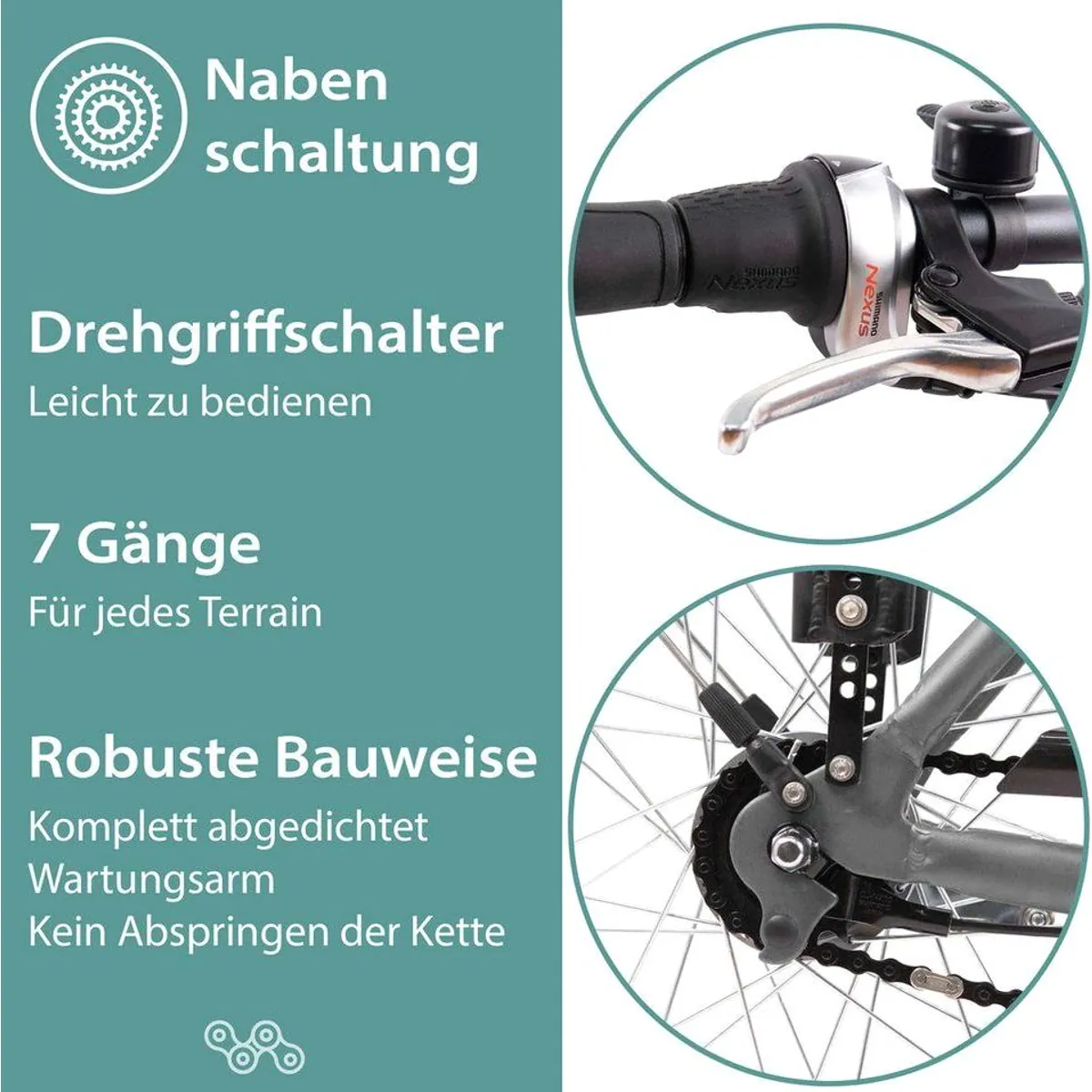 Tretwerk Mystic Pedelec, 100 km Reichweite, Shimano Nexus 7-Gang — изображение 4