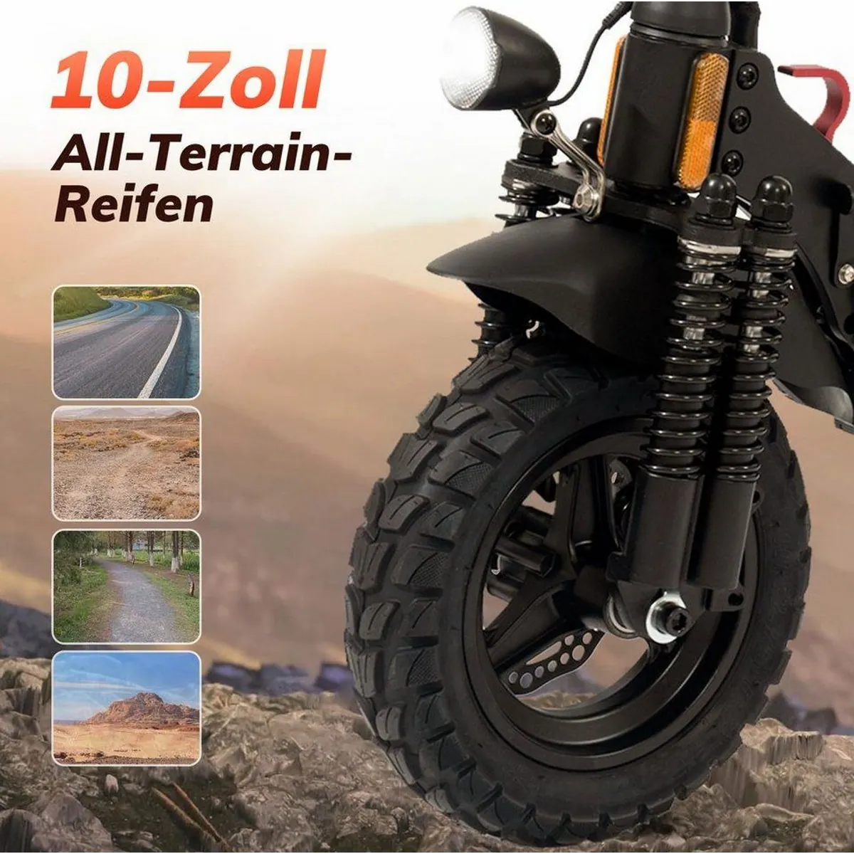 Leawin E-Scooter T4, klappbar, 60 km Reichweite, 500W Motor — изображение 4