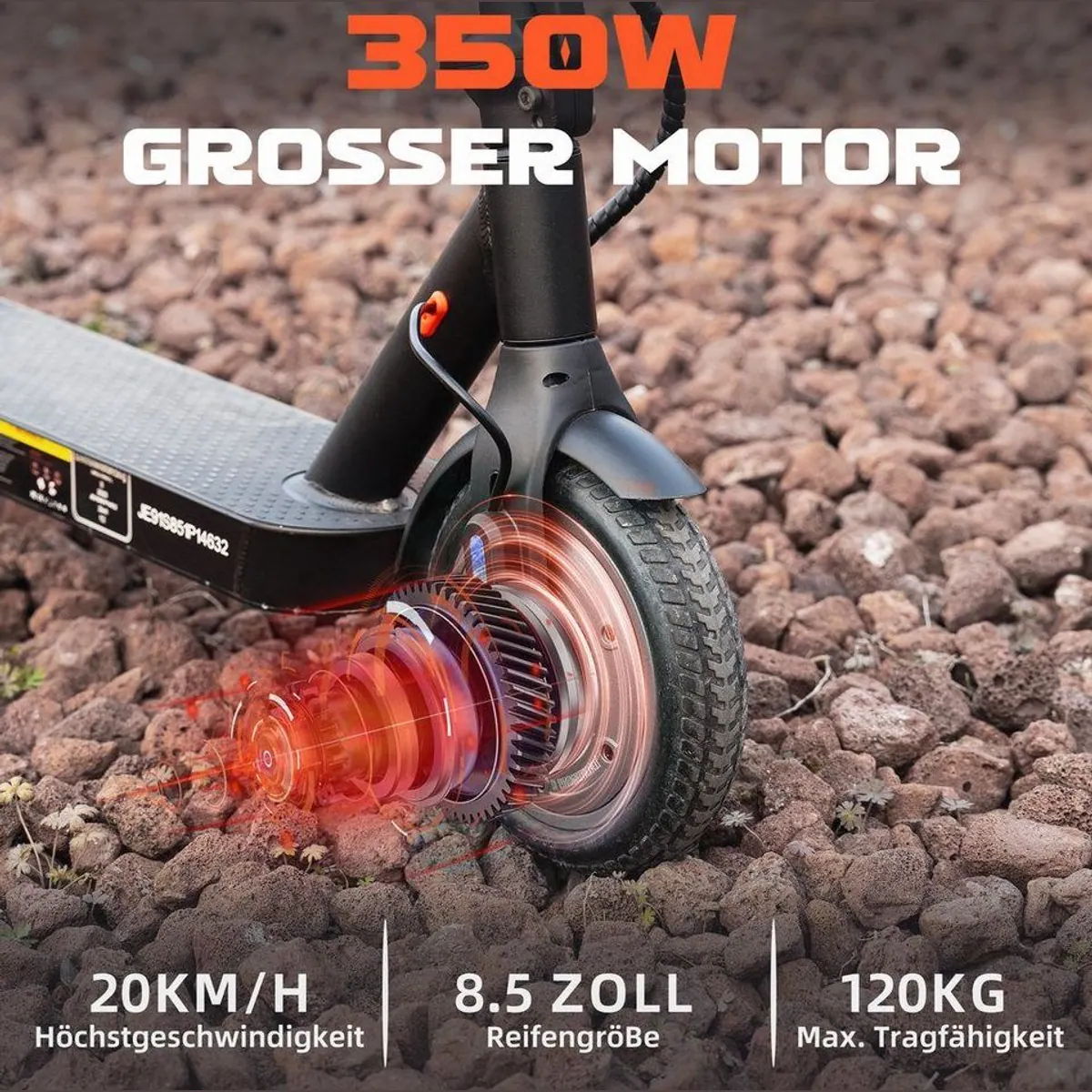 Leawin E-Scooter, 8,5 Zoll, 35 km Reichweite, klappbar — изображение 4
