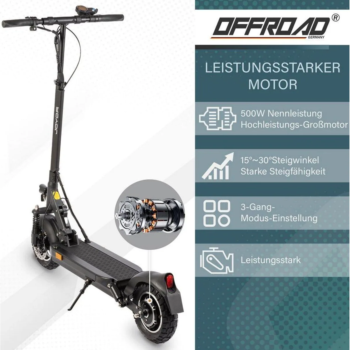JOYOR Y8S E-Scooter, 10 Zoll, 1300Wh, 100km Reichweite — изображение 5