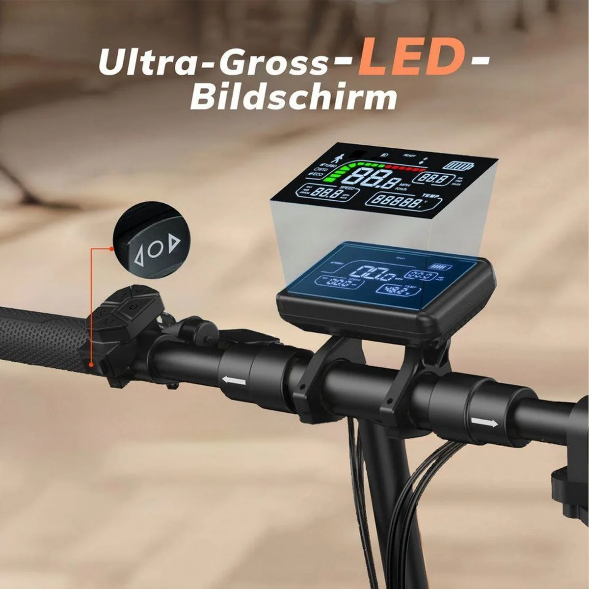 Leawin E-Scooter T4, klappbar, 60 km Reichweite, 500W Motor — изображение 5