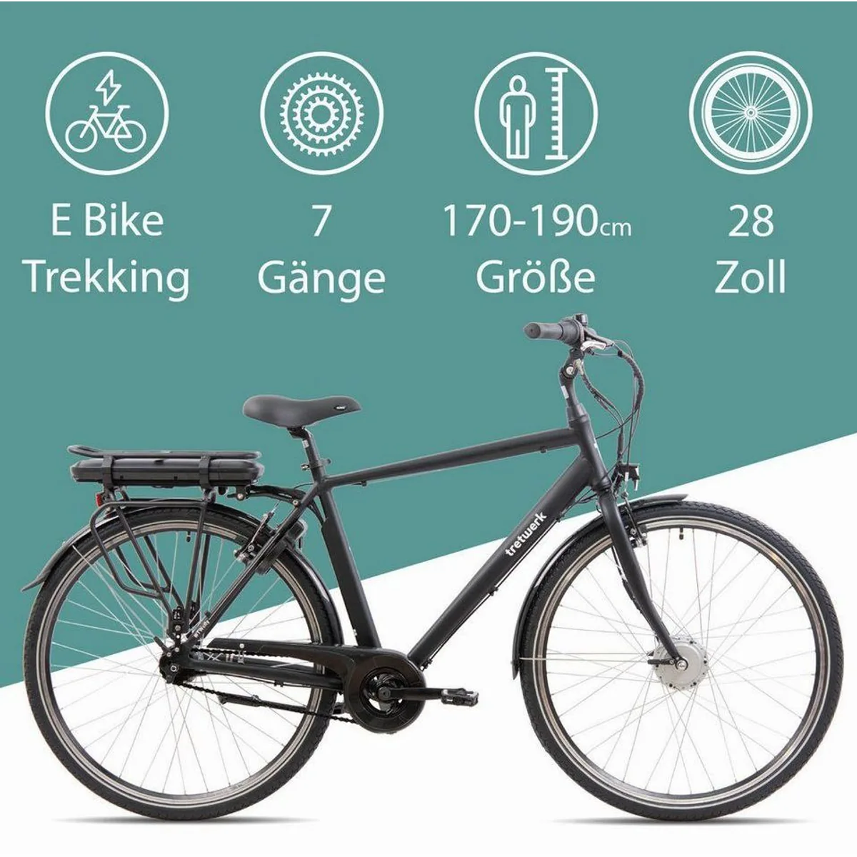 Tretwerk Mystic Pedelec, 100 km Reichweite, Shimano Nexus 7-Gang — изображение 5